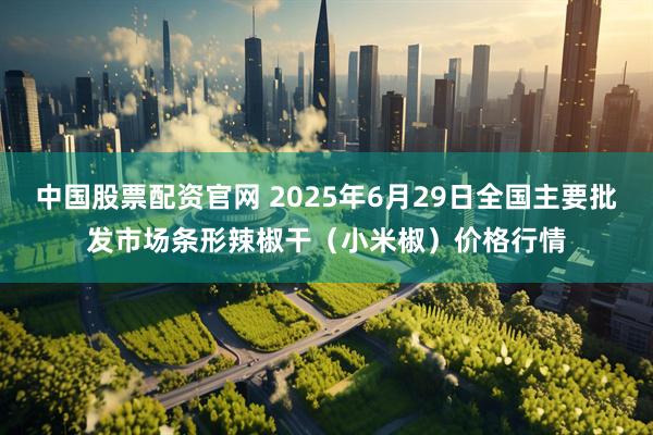 中国股票配资官网 2025年6月29日全国主要批发市场条形辣椒干（小米椒）价格行情